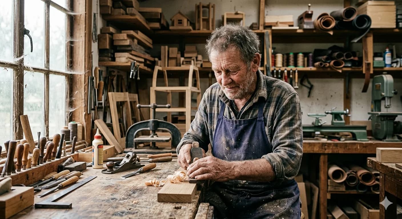 Craftsman Workshop Portrait — original prompt result